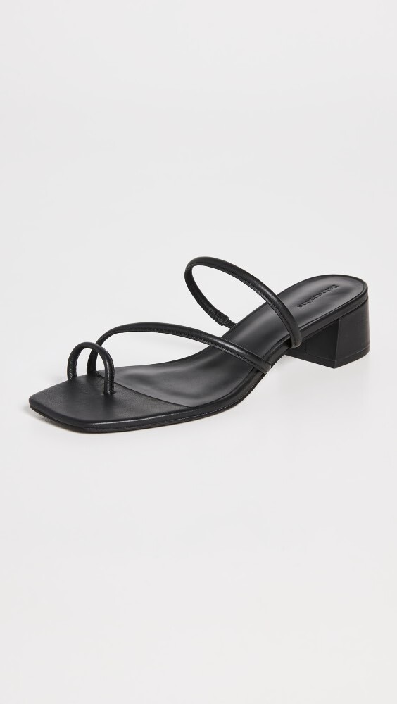 

Сандалии Reformation Meena Block Heel, черный