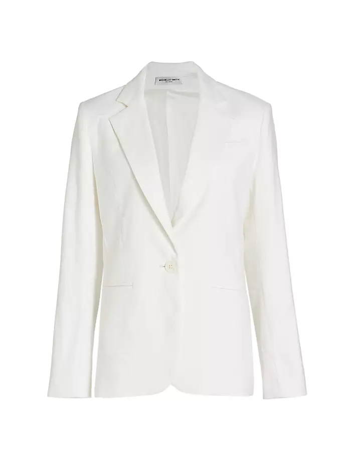 

Однобортный пиджак MICHELLE SMITH x Saks Alex Michelle Smith, слоновая кость