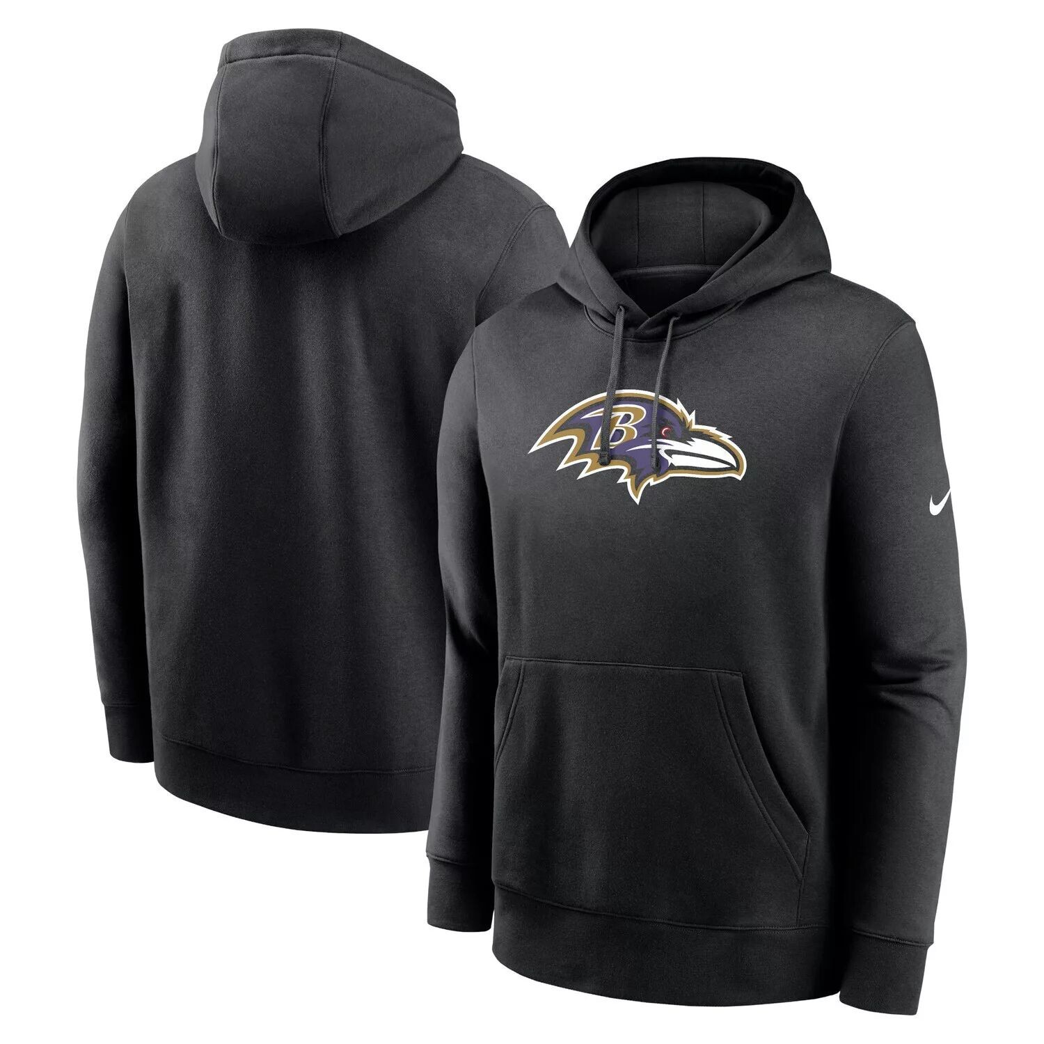 

Мужской черный пуловер с капюшоном Baltimore Ravens Rewind Club Nike