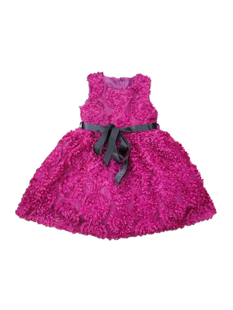 цена Текстурированное расклешенное платье для маленьких девочек и девочек Joe-Ella, розовый