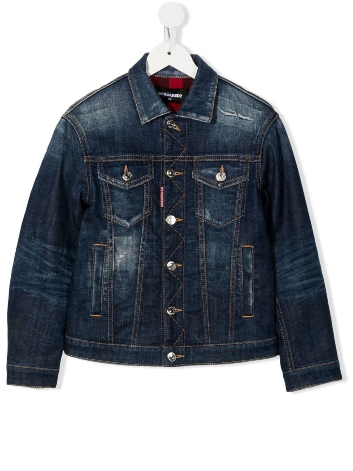 

Dsquared2 джинсовая куртка с вышитым логотипом, синий
