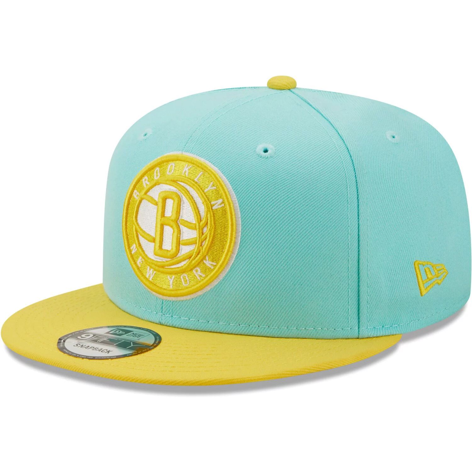 

Мужская бейсболка New Era бирюзового/желтого цвета Brooklyn Nets Color Pack 9FIFTY Snapback