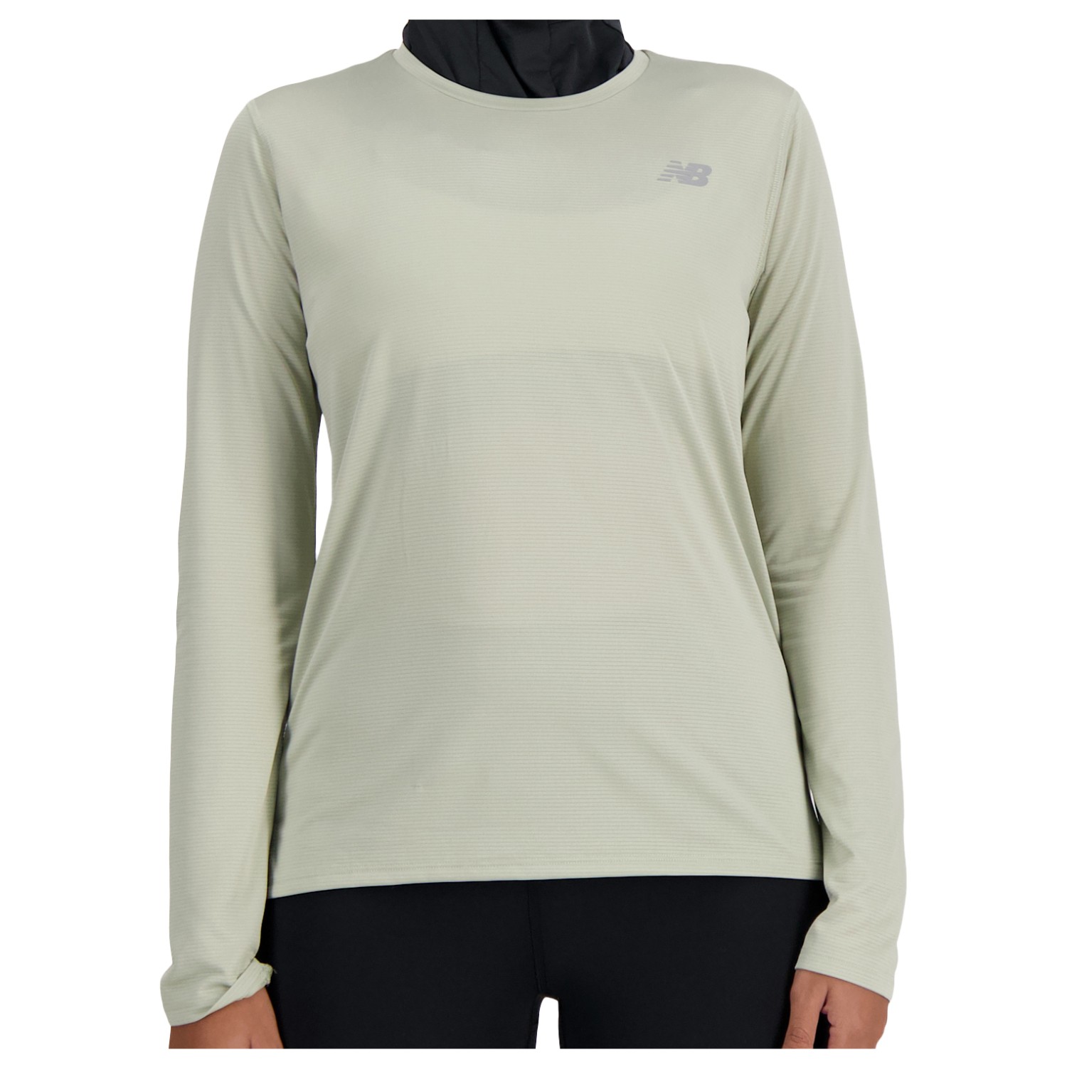 футболка new balance размер l [int] зеленый Беговая рубашка New Balance Women's Sport Essentials L/S, цвет Olivine