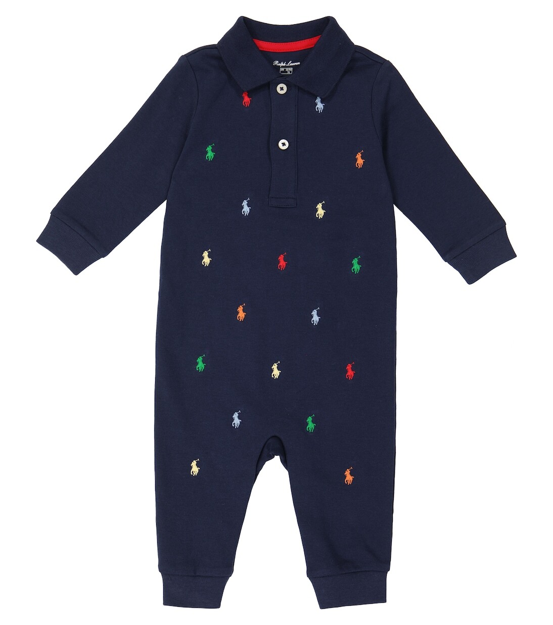 

Детский хлопковый комбинезон Polo Ralph Lauren Kids, синий
