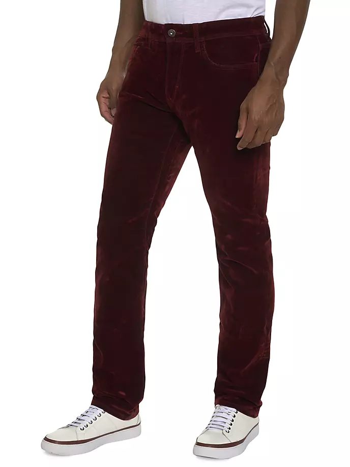 

Небесные бархатные штаны Robert Graham, цвет burgundy