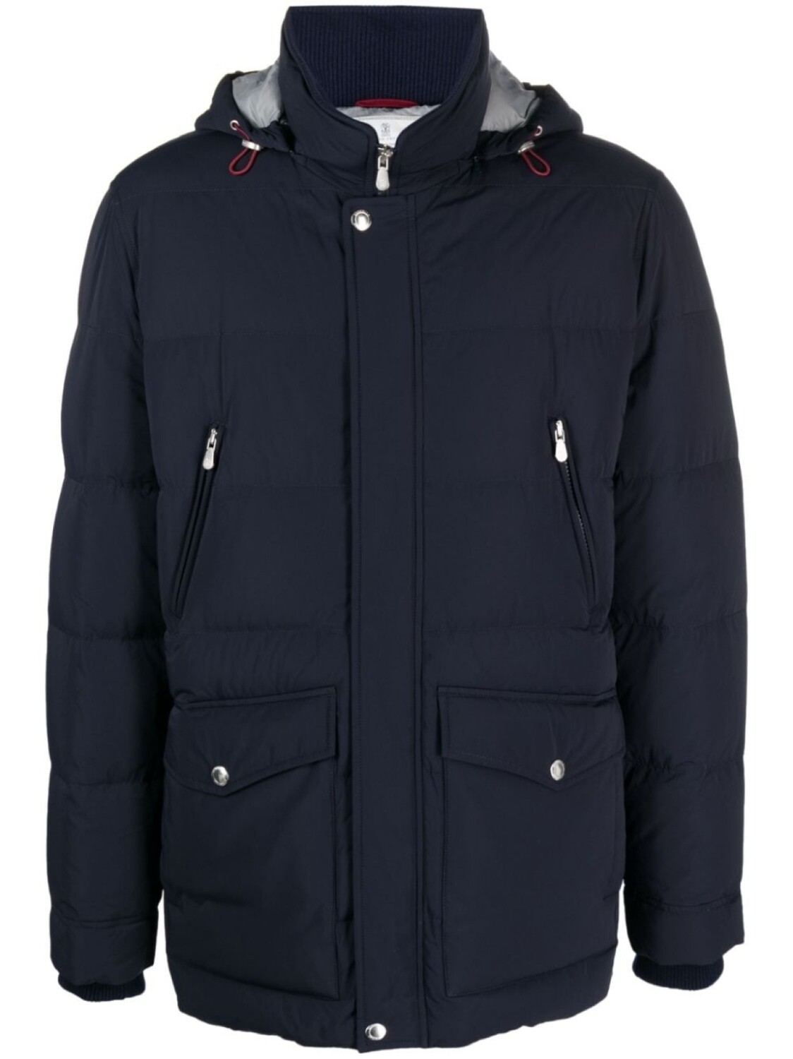 

Brunello Cucinelli пуховик с капюшоном, синий