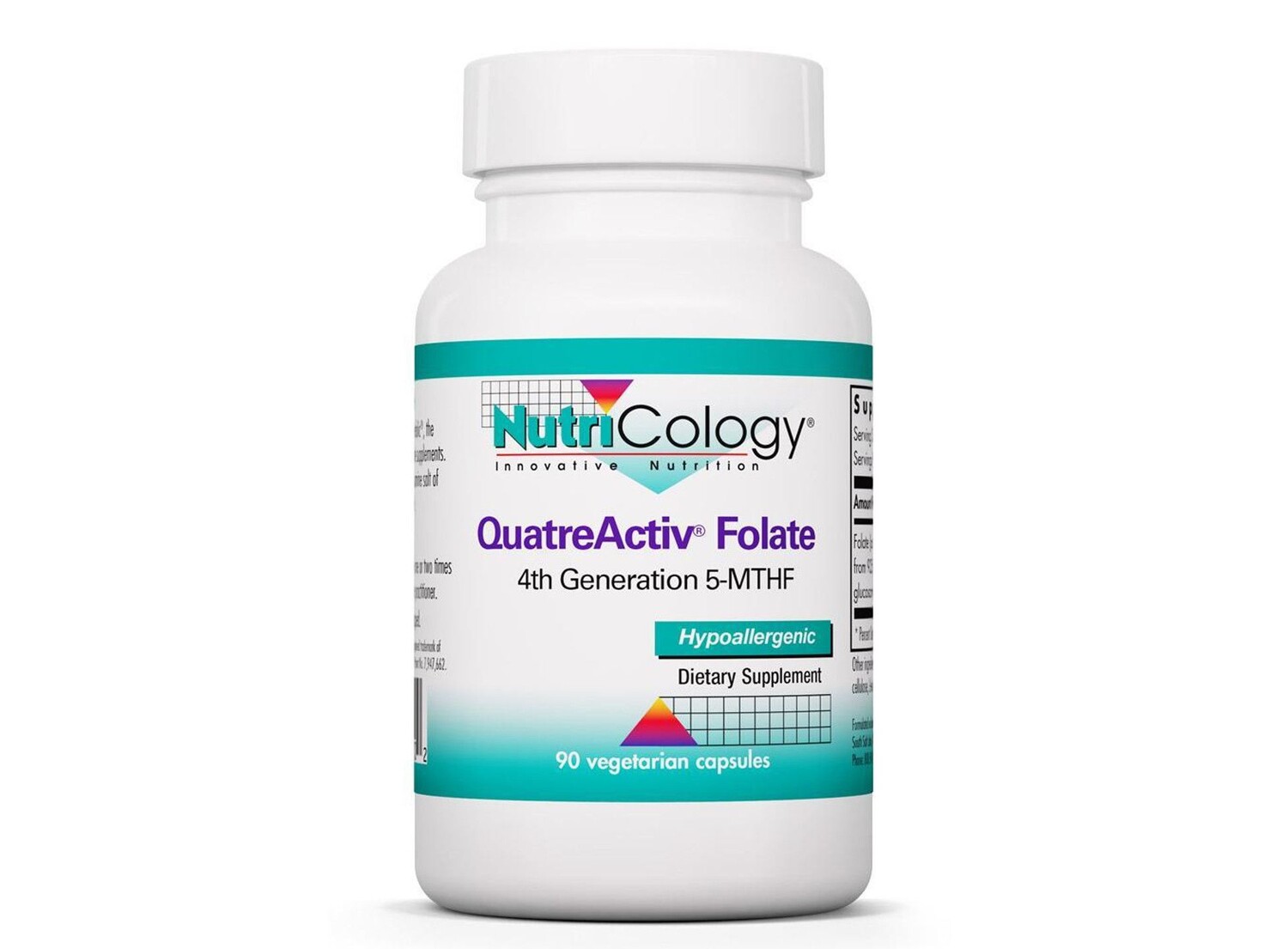 

Nutricology, QuatreActiv Folate, 90 вегетарианских капсул