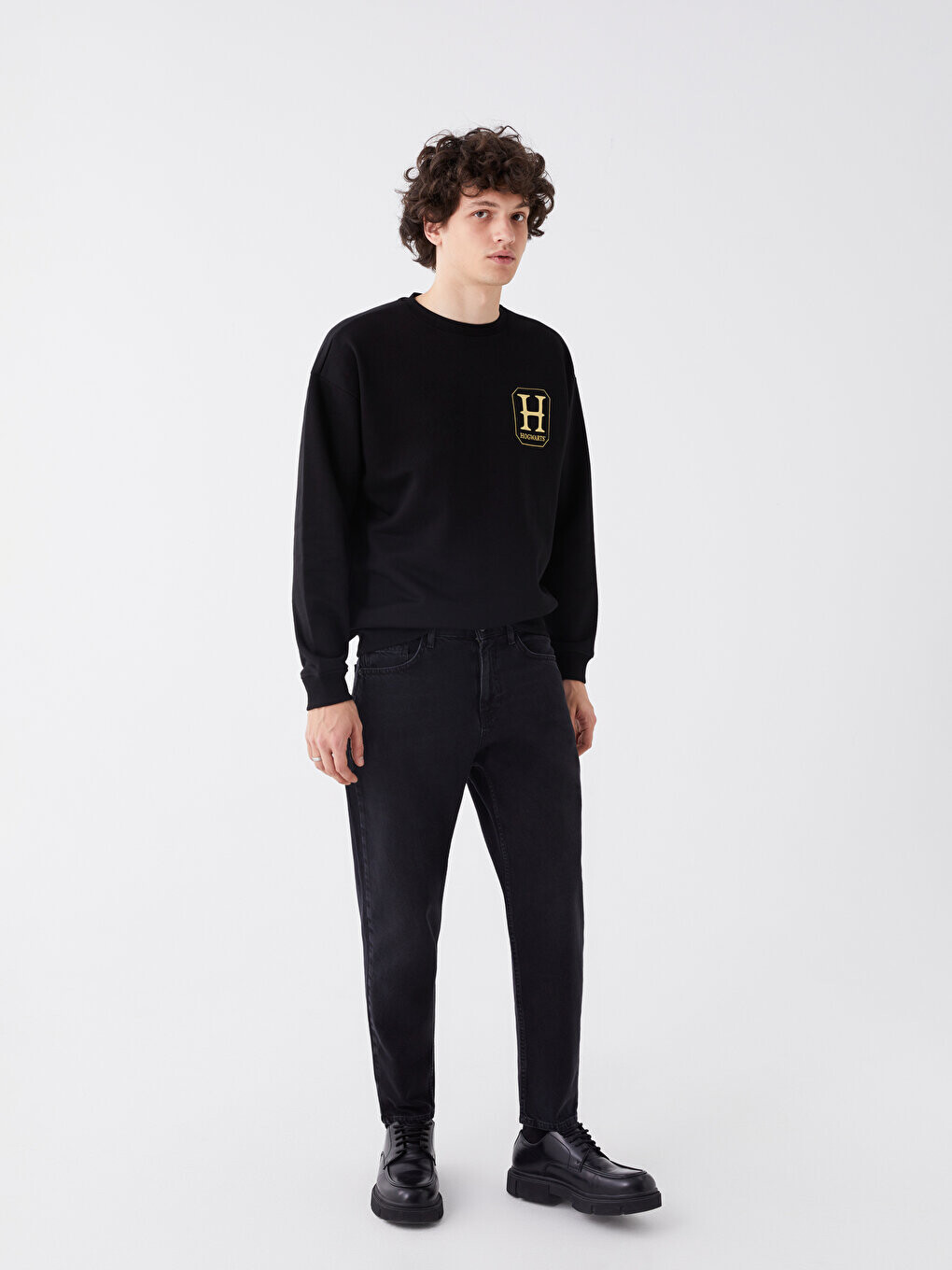 

710 Мужские джинсовые брюки свободного кроя LCW Jeans, черное родео, Черный