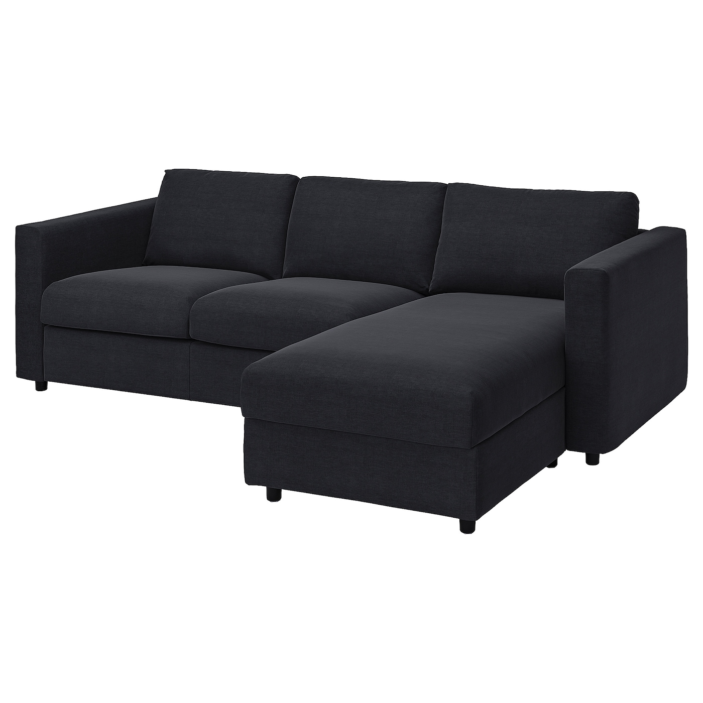ВИМЛЕ 3-местный диван + диван, Саксемара черно-синий VIMLE IKEA