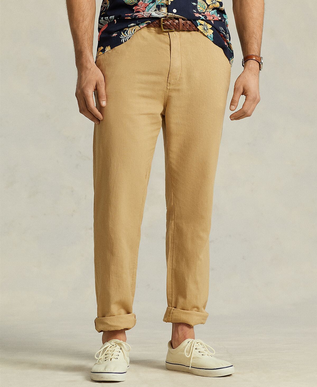 

Мужские брюки классического кроя из льна и хлопка Polo Ralph Lauren