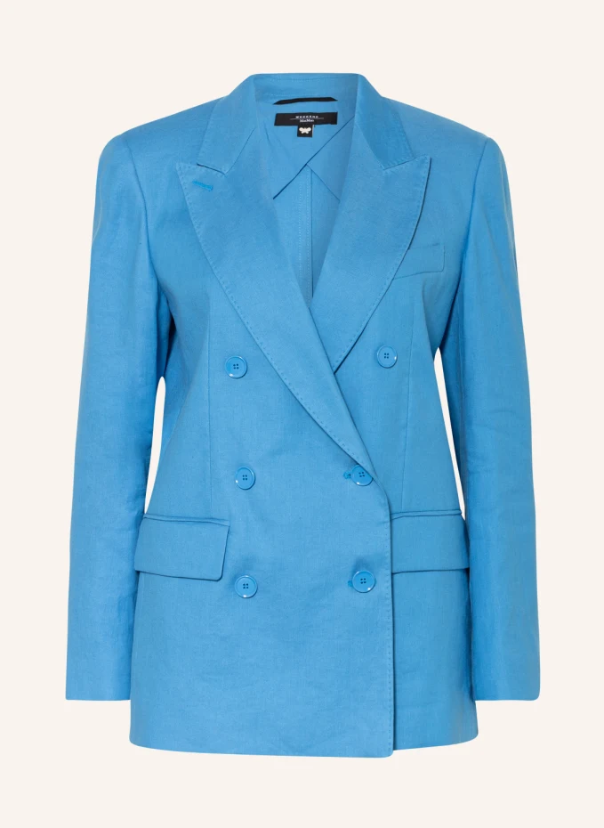 

Блейзер ярден с льном Weekend Maxmara, синий