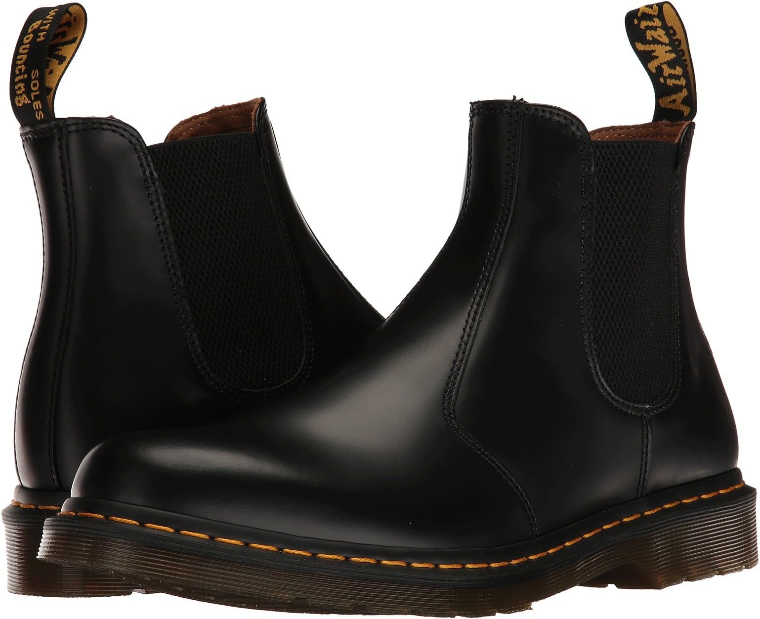 Ботинки Челси 2976 Yellow Stitch Smooth Leather Chelsea Boots Dr. Martens, цвет Black Smooth dr martens 2976 yellow stitch smooth leather chelsea