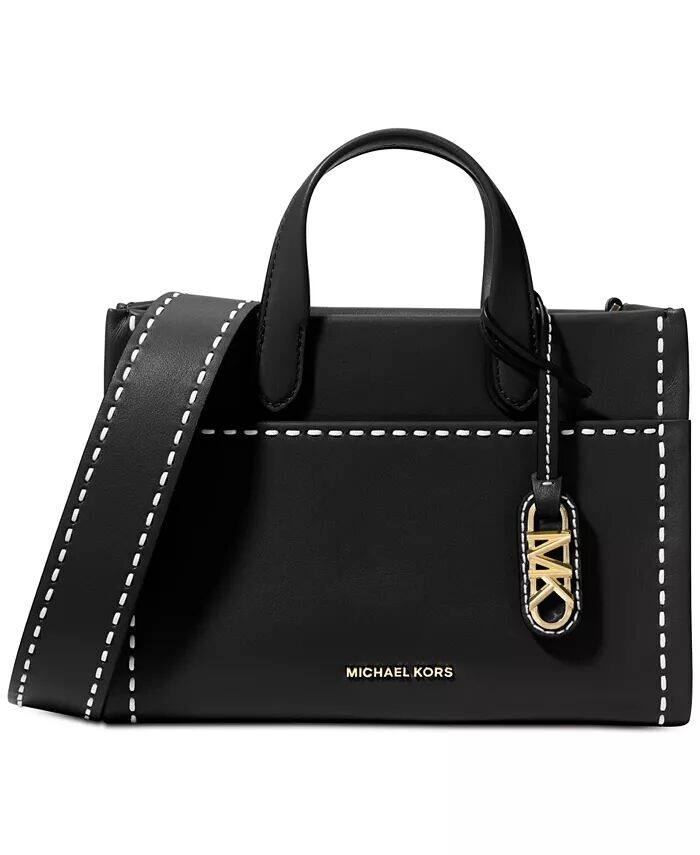 

Кожаная сумка-мессенджер Gigi Small East West Michael Kors, зеленый