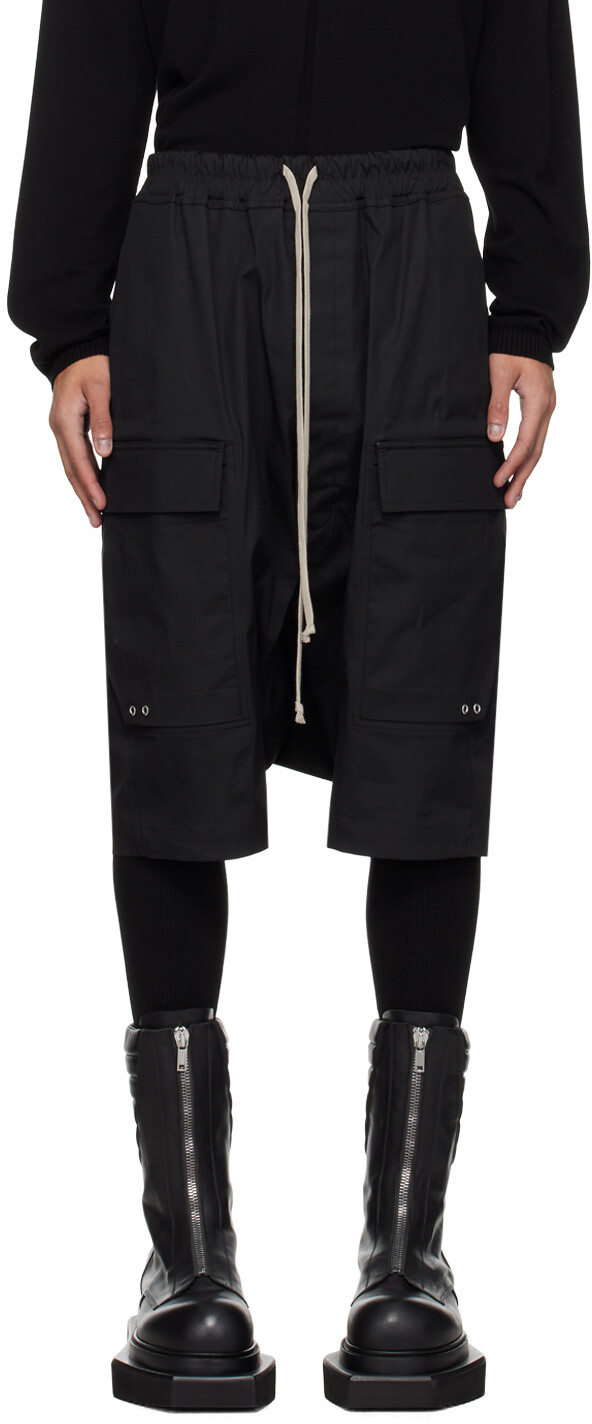 

Черные шорты на кулиске Rick Owens, цвет Black