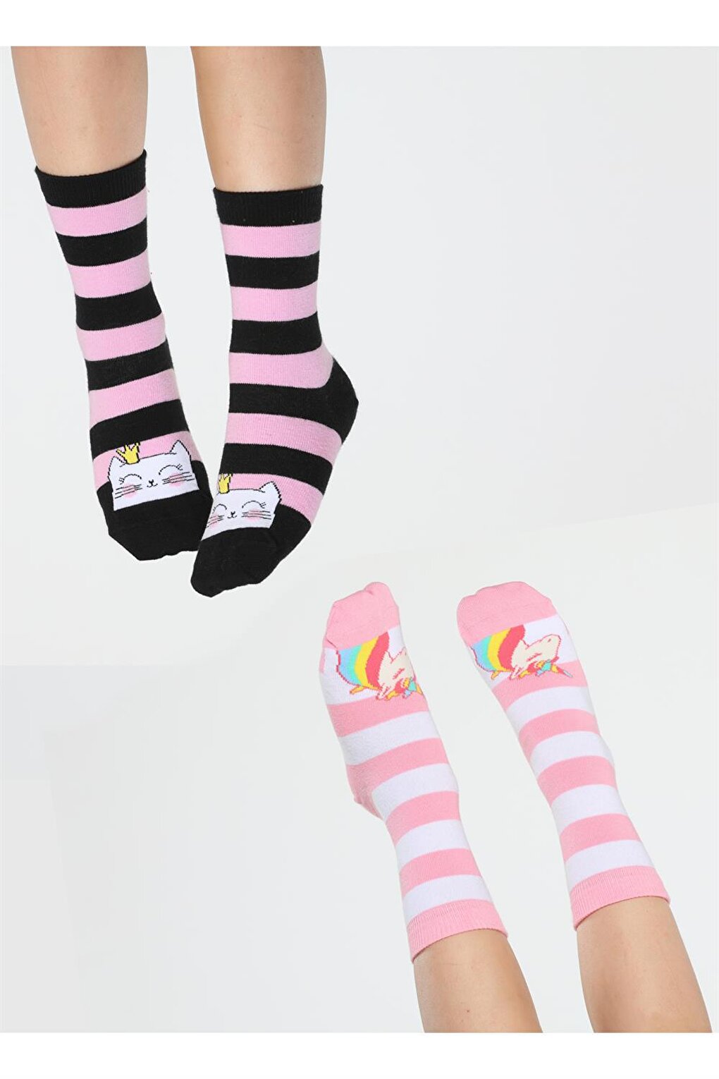 Комплект из 2 носков для девочек Cat&Unicorn Casabony
