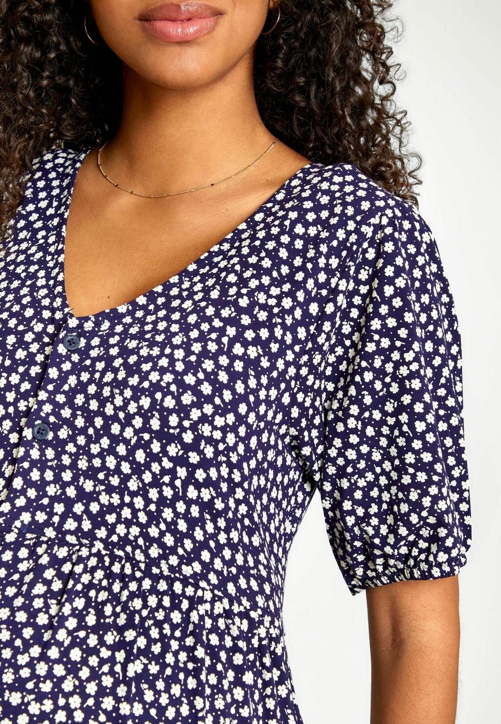 

Платье-рубашка DITSY V-NECK REGULAR FIT JoJo Maman Bébé, синий