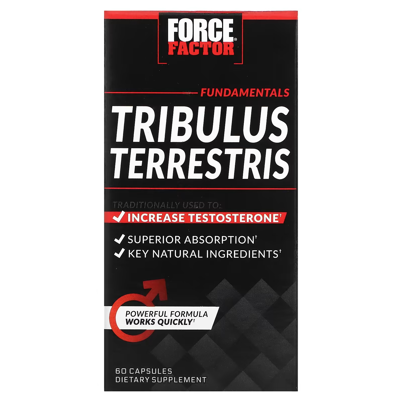 Force Factor Force Factor Tribulus Terrestris Бустер тестостерона, 60 капсул force factor prostate натуральное средство для здоровья простаты 60 удобных капсул