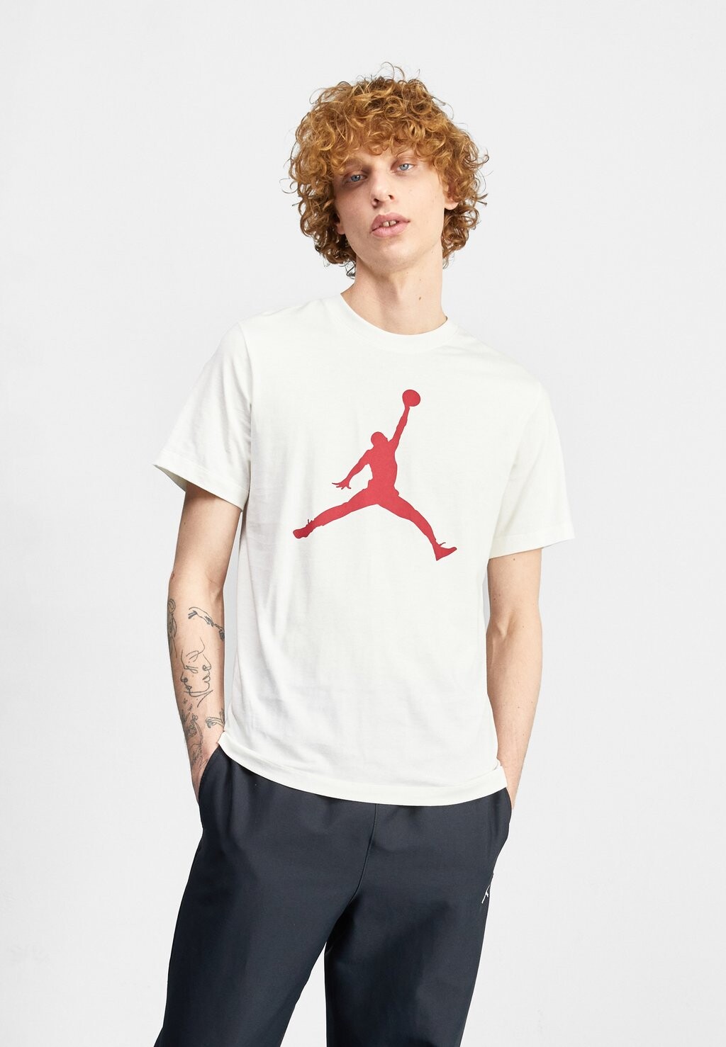 

Футболка с принтом JUMPMAN CREW Jordan, парус/кардинал красный