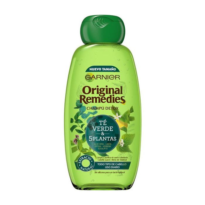 Шампунь Detox 5 Plantas y Té Verde Champú Garnier, 300 ml