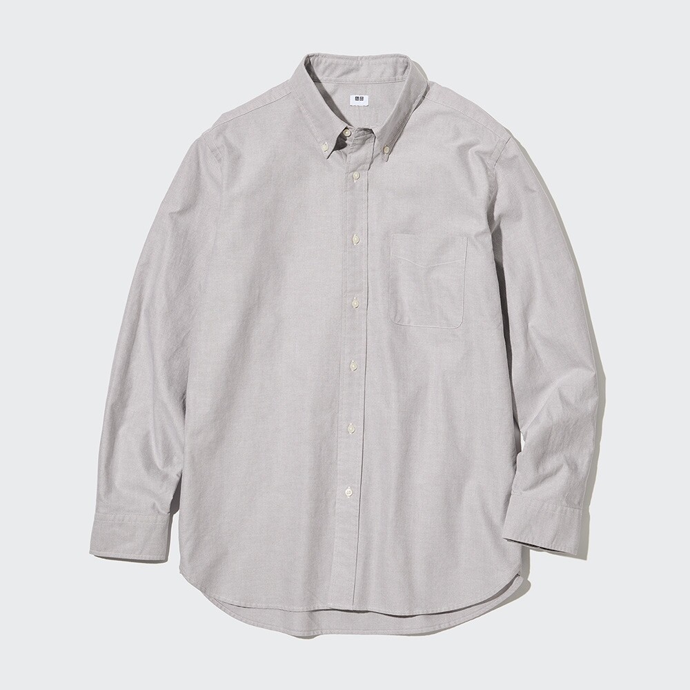 

Мужская/женская рубашка Оксфорд Uniqlo (рубашка-пиджак с длинными рукавами)