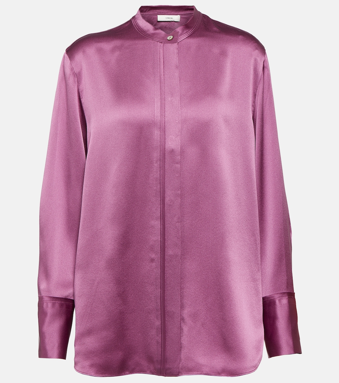 Шелковая блузка Vince, фиолетовый