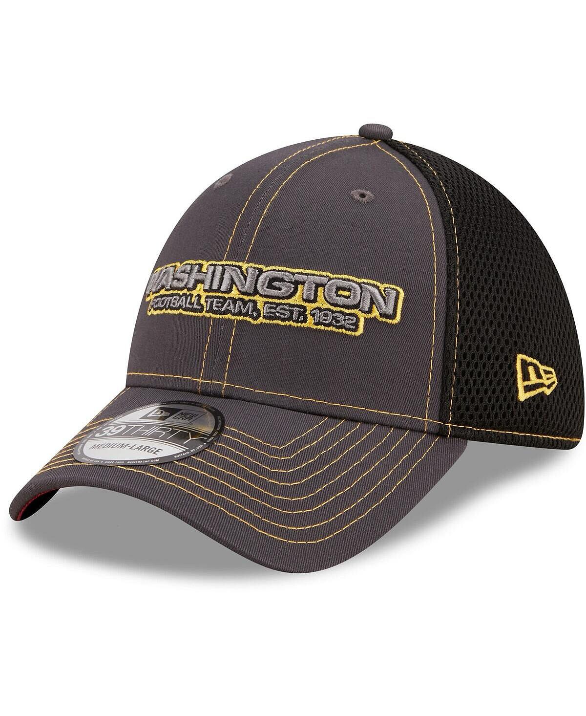 

Мужская графитово-черная кепка Washington Football Team Neo Mesh 39THIRTY Flex. New Era