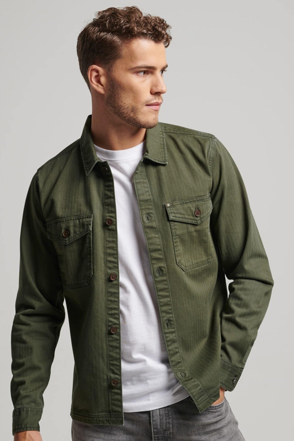 

Стеганая рубашка купца Superdry, зеленый