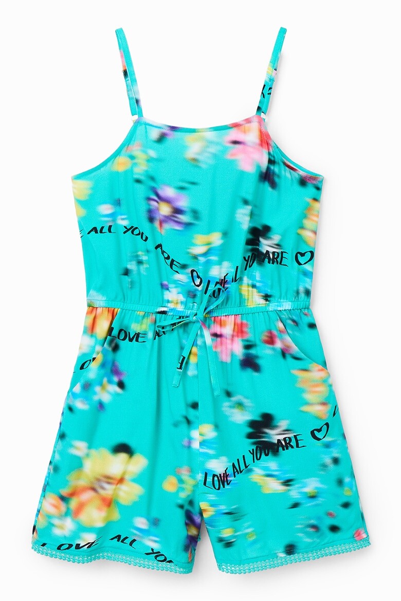 

Короткий комбинезон с узором Desigual, бирюзовый