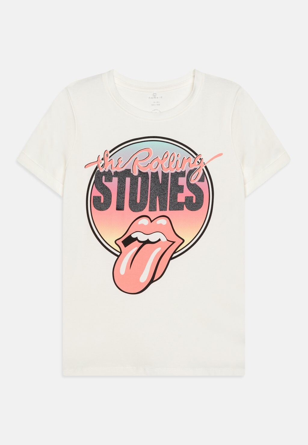 

Футболка с принтом NKFMAXA ROLLINGSTONES Name it, цвет jet stream