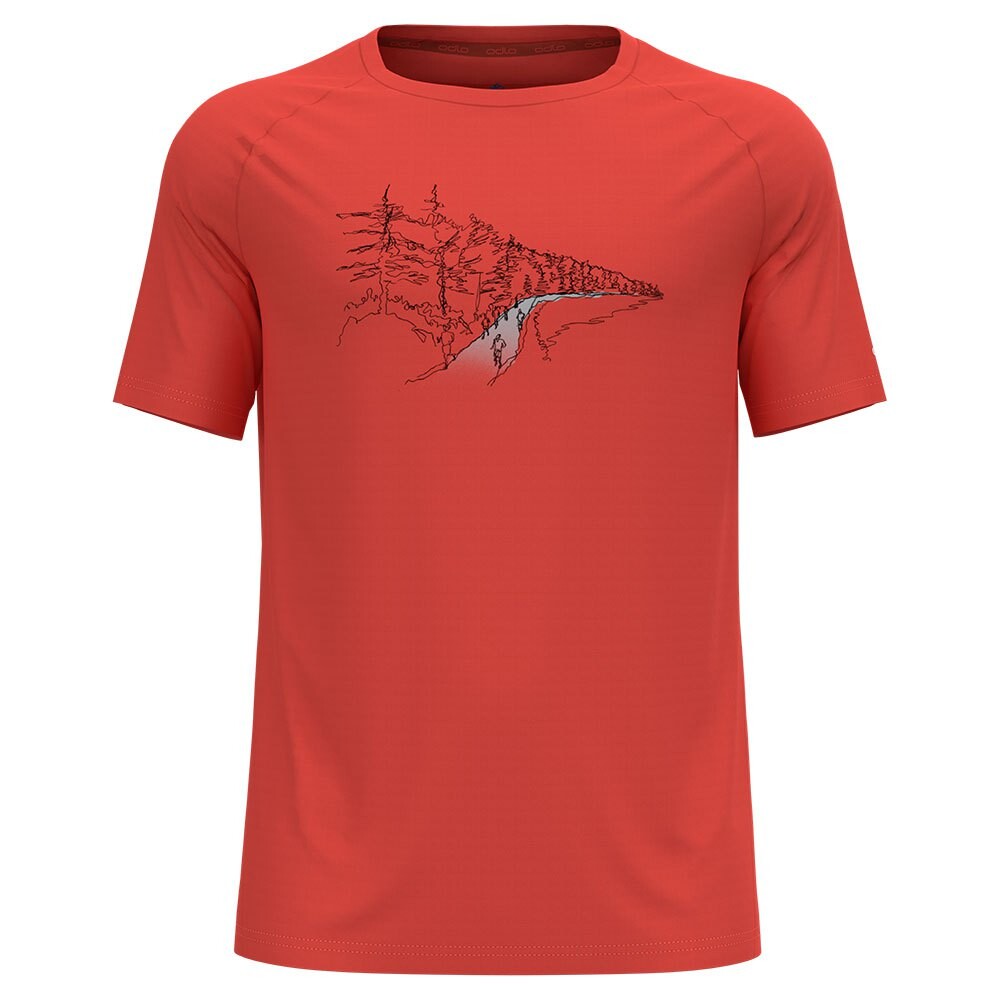 

Футболка Odlo Crew Essential Print, красный