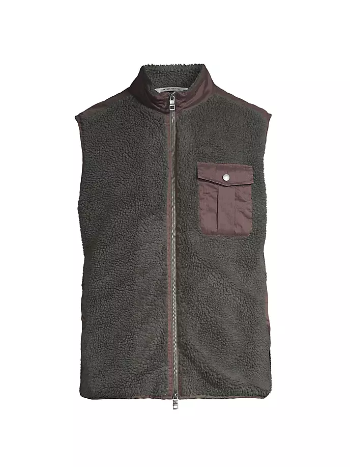 

Флисовый жилет с осенним ворсом Crown Peter Millar, цвет juniper