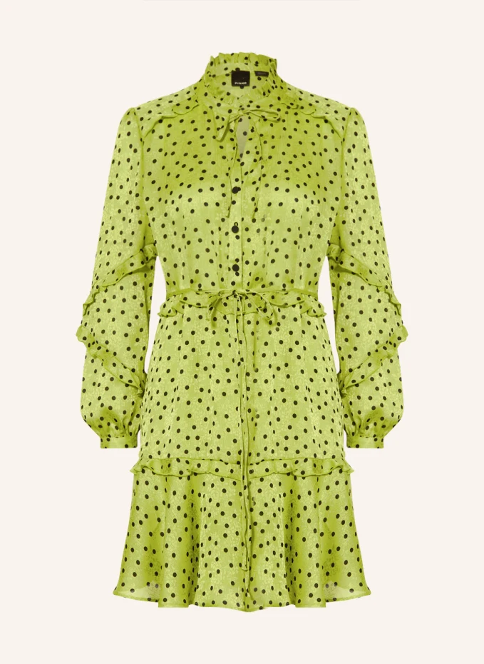 

Жаккардовое платье piccadilly с воланами Pinko, черный