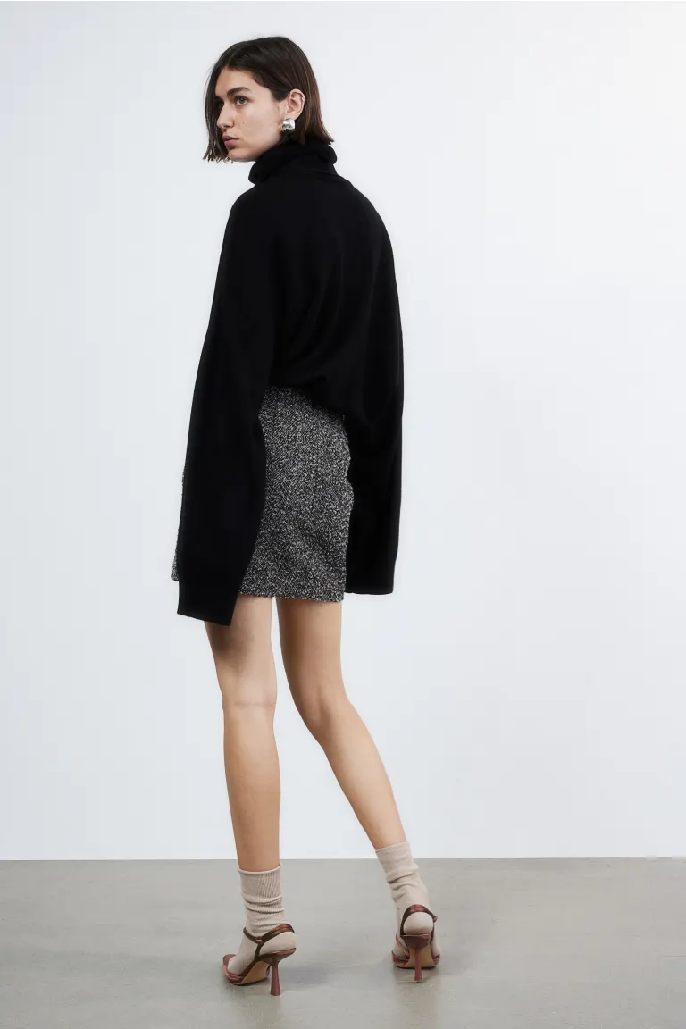 

Мини-юбка из тисненой ткани H&M, серый