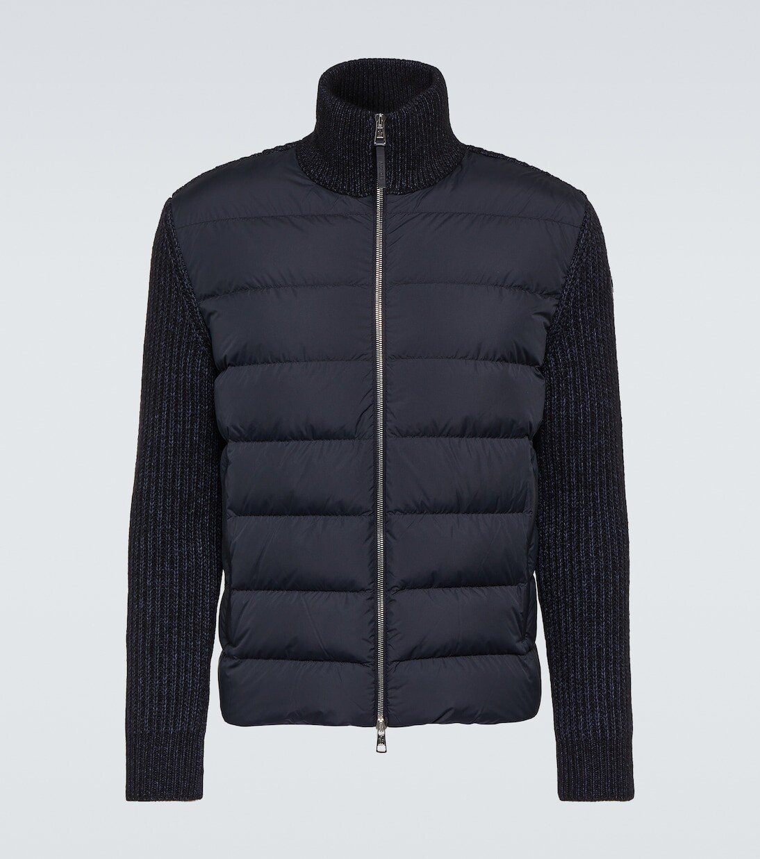 

Пуховик из хлопка и шерсти Moncler, синий