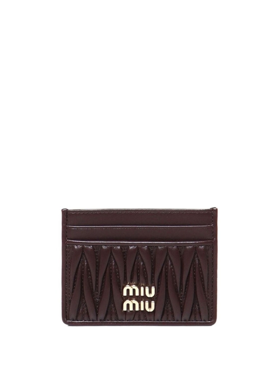 

Miu Miu кожаный визитница Matelassé, коричневый