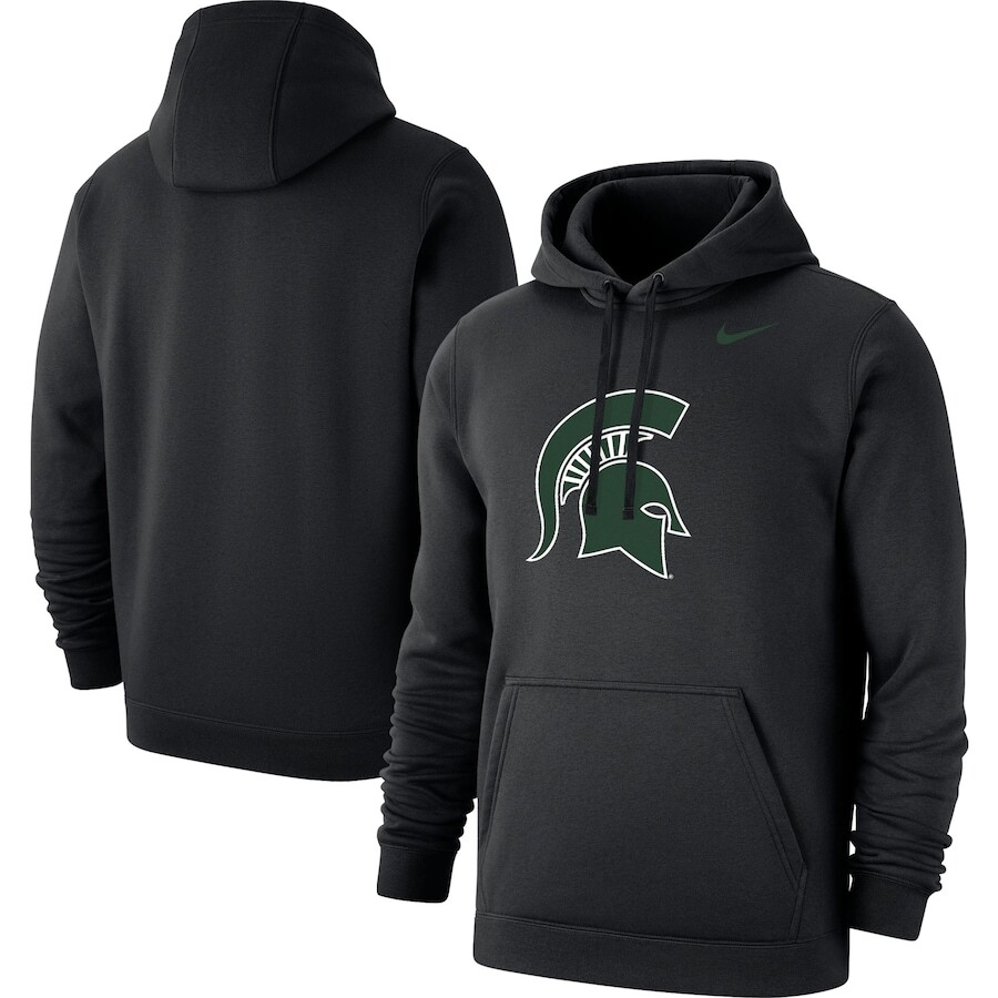 

Пуловер с капюшоном Nike Michigan State Spartans, черный