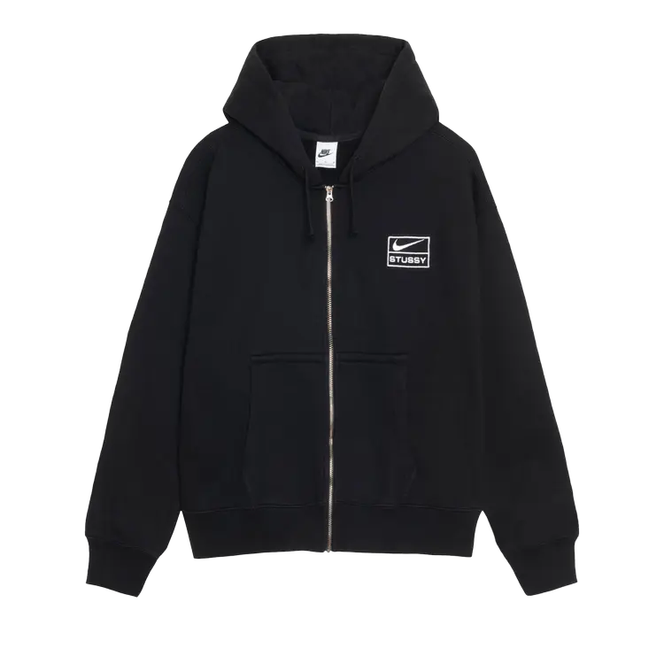 Худи Stussy x Nike Pigment Dyed Fleece Zip 'Black', черный худи neighborhood design pigment dyed черный