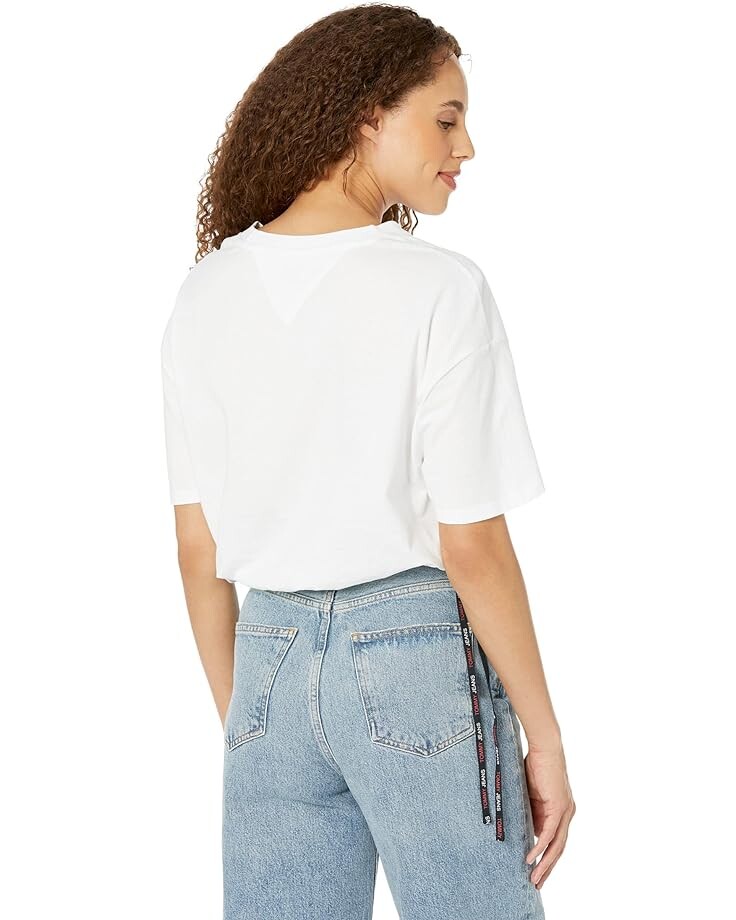 

Футболка Tommy Hilfiger Crop Badge Tee, ярко-белый
