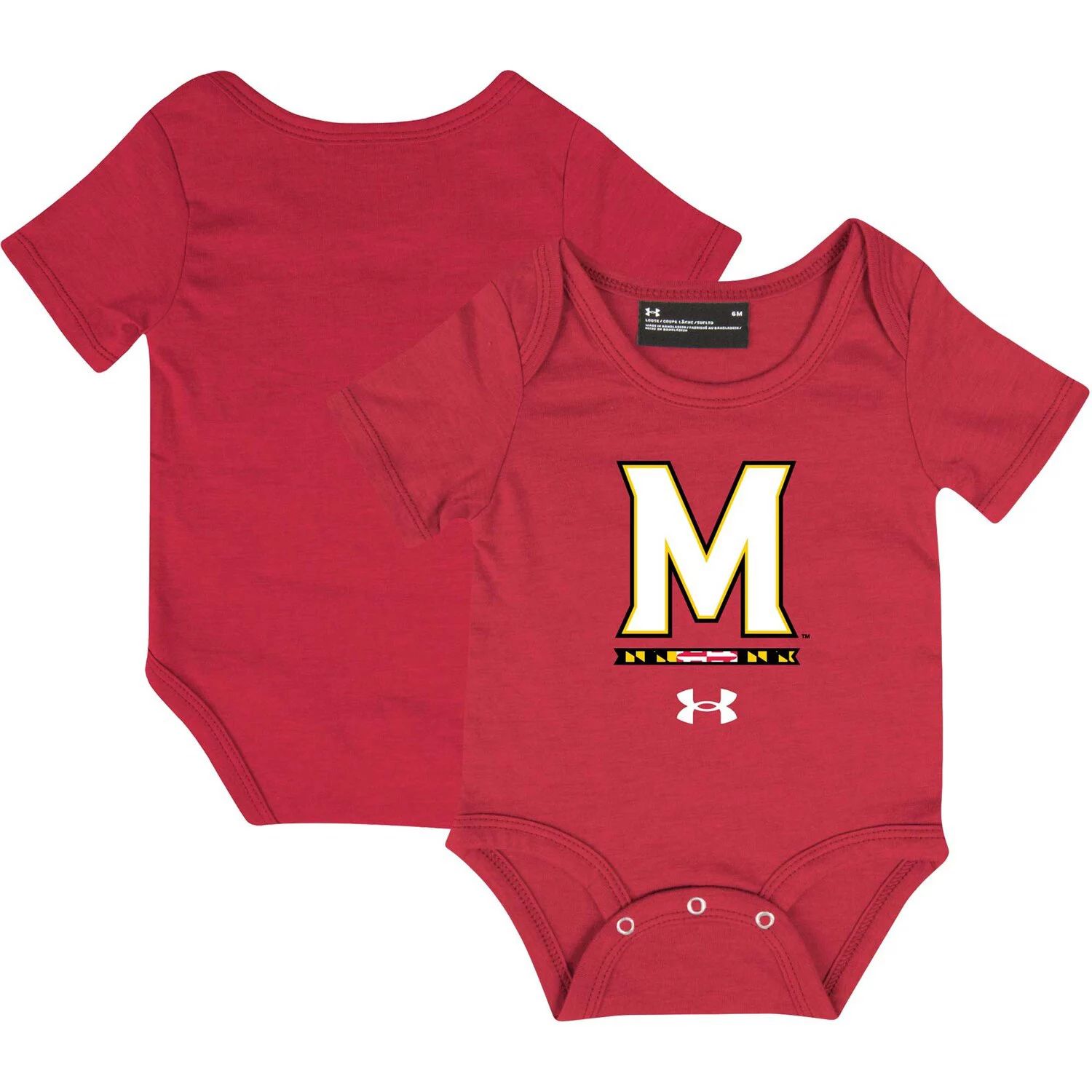 

Красное боди с логотипом Infant Under Armour Maryland Terrapins Under Armour