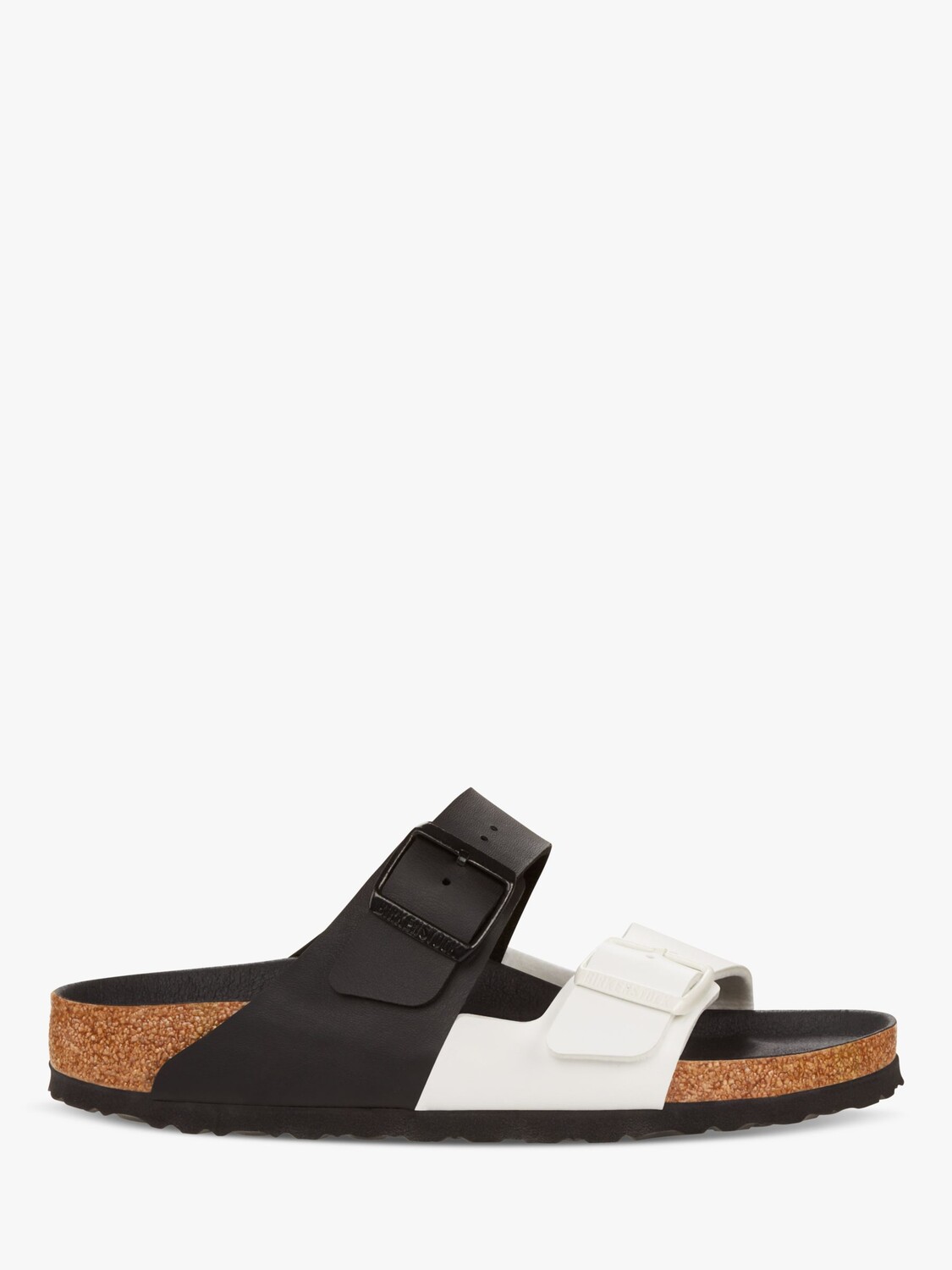 

Birkenstock Arizona Сандалии-слайдеры обычного кроя Birko Flor с разрезом, черный/белый
