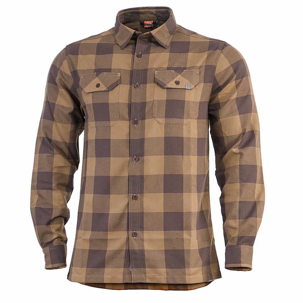 Рубашка Pentagon Flannel, коричневый рубашка zara oversize flannel коричневый