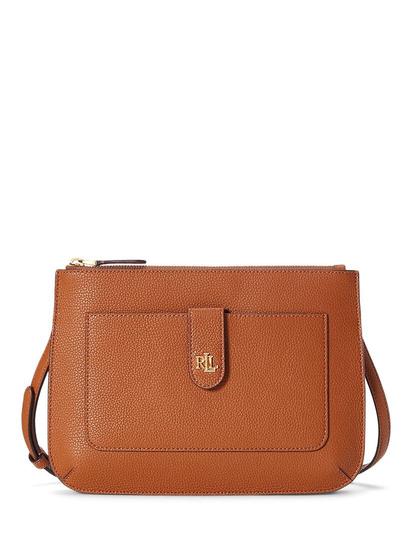 

Lauren Ralph Lauren Jamey 27 Кожаная сумка через плечо, Lauren Tan