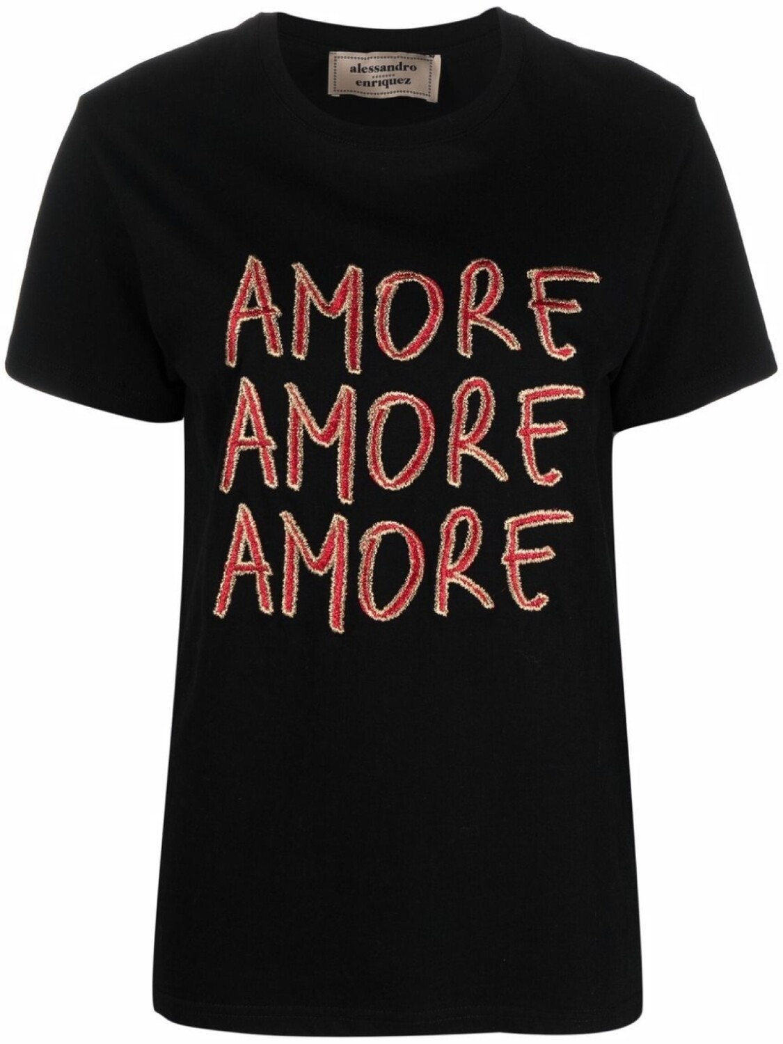

Alessandro Enriquez футболка Amore с вышитым логотипом, черный