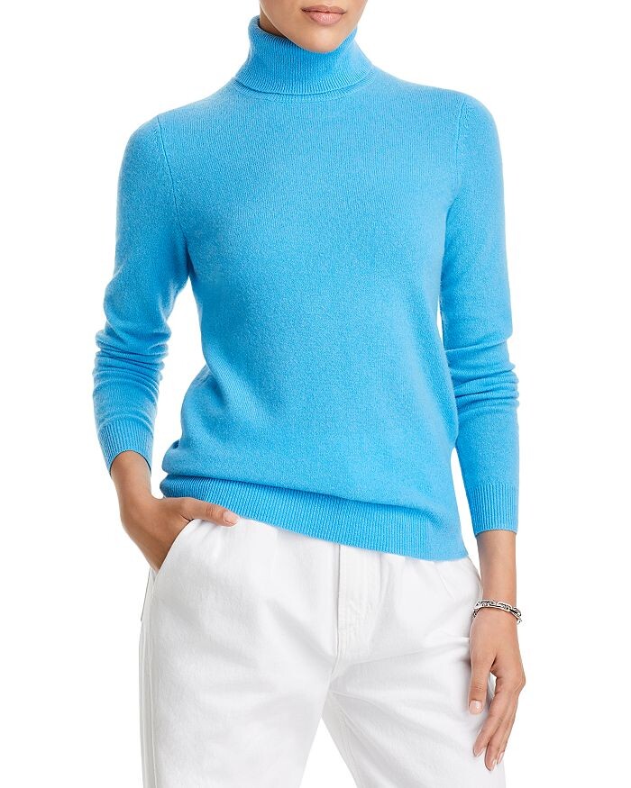 

Кашемировый свитер с высоким воротником — 100% эксклюзив C by Bloomingdale's Cashmere, Синий