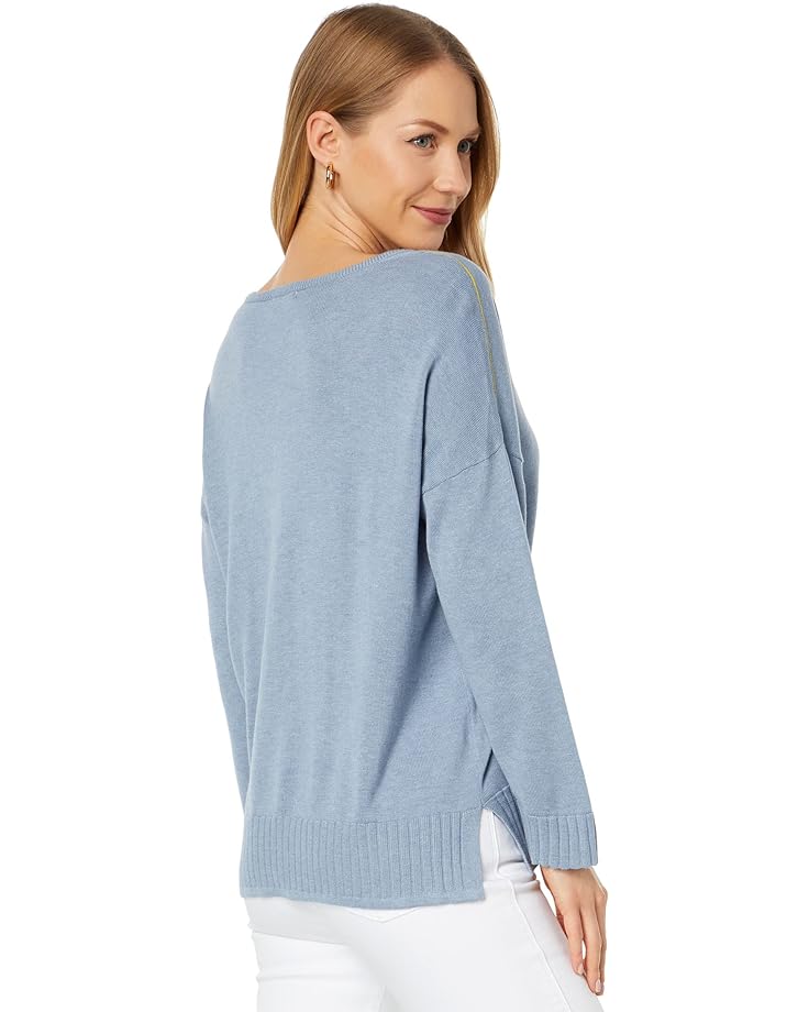 Свитер Lilla P 3/4 Sleeve Split-Neck Sweater, цвет Marlin анатомический ремешок marlin к маске