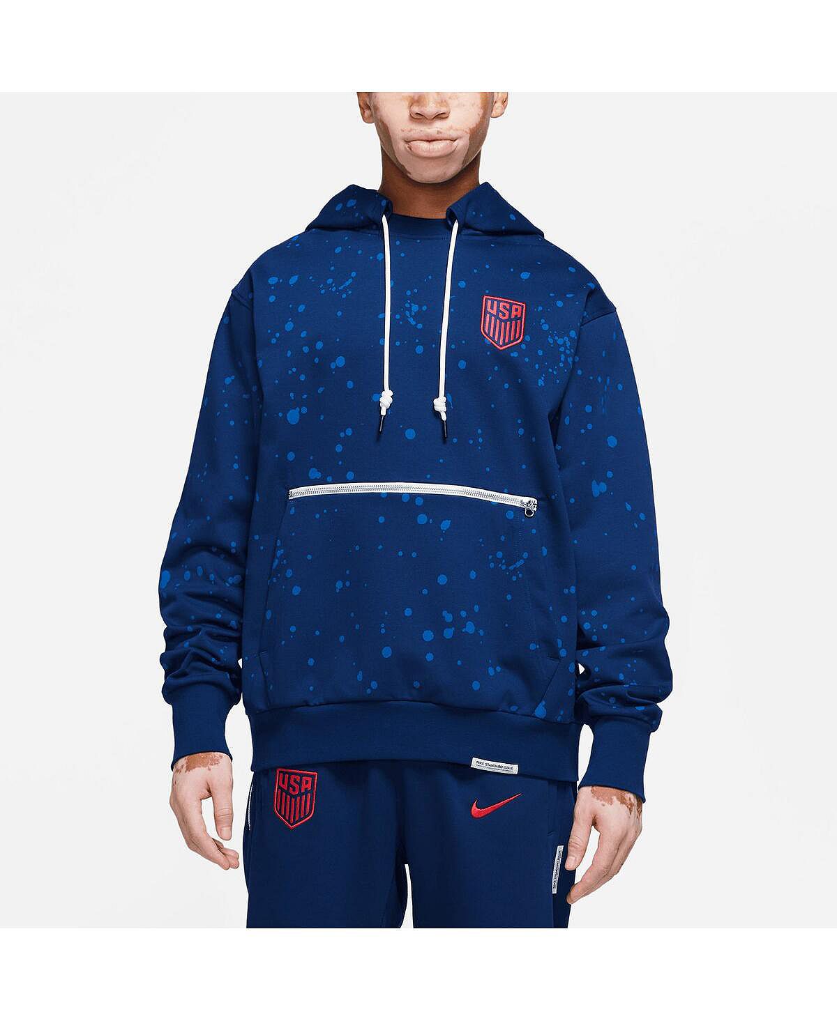 цена Мужской темно-синий пуловер с капюшоном USMNT Standard Issue Nike