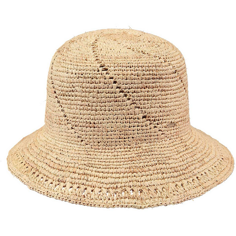 Женская шапка Тикиа Barts, бежевый соломенная рыцарская шляпа с полым плетением