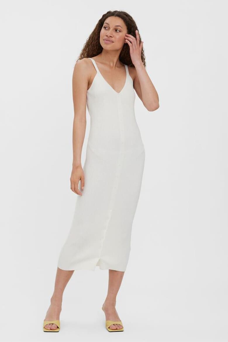 

Вязаное платье в рубчик Vero Moda, белый