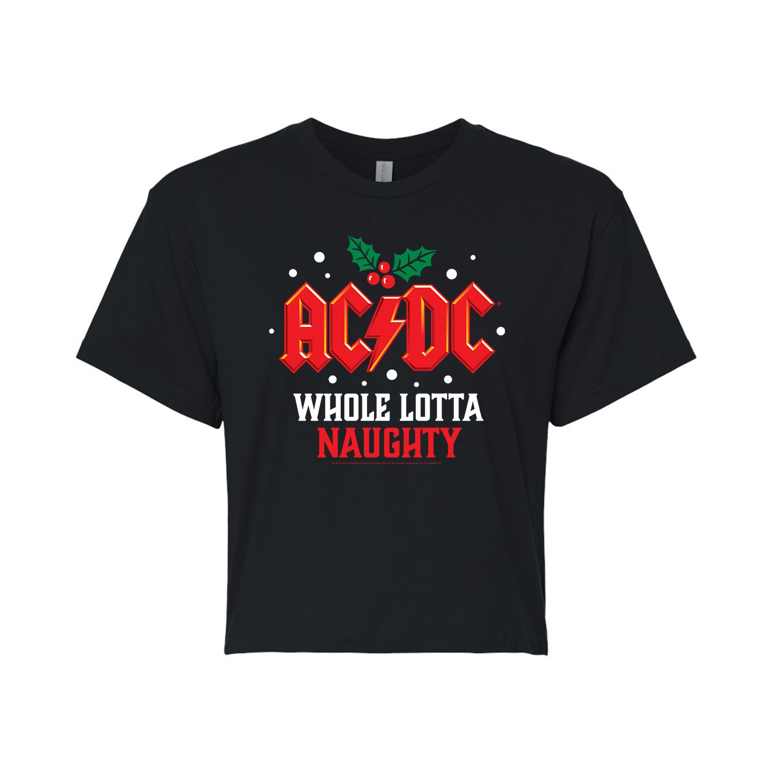 Укороченная футболка AC/DC Whole Lotta Naughty для юниоров Licensed Character чехол mypads playboi carti whole lotta red для oppo k10 pro задняя панель накладка бампер