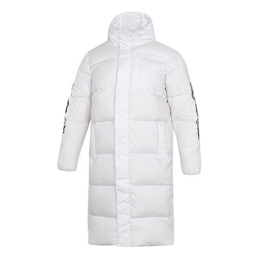 Пуховик adidas Outdoor Athleisure Casual Sports hooded down Jacket White, белый цена и фото
